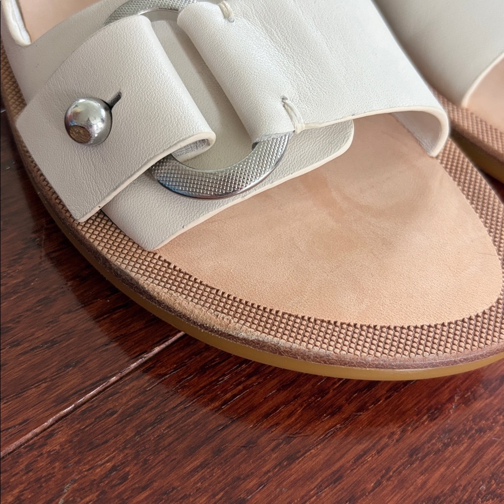 Rag & Bone Slide Avost Sandals Size 38.5 Antique White leather - Picture 15 of 16